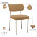 Cadeira Decorativa Sala De Jantar Melina Base Arena L02 Bouclê Mostarda - Lyam Decor