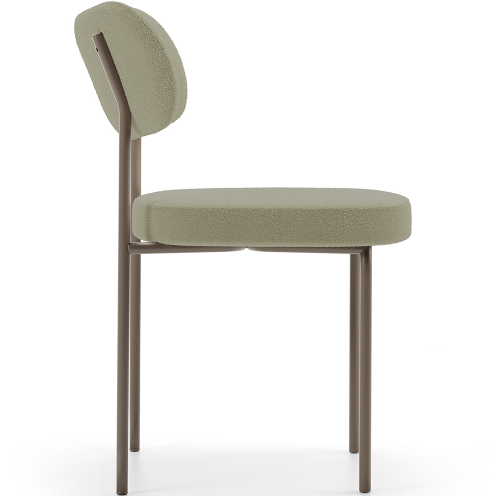 Cadeira Decorativa Sala De Jantar Melina Base Arena L02 Bouclê Oliva - Lyam Decor