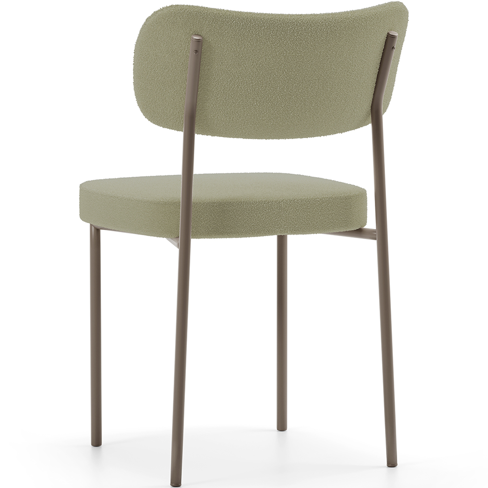Cadeira Decorativa Sala De Jantar Melina Base Arena L02 Bouclê Oliva - Lyam Decor