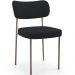 Cadeira Decorativa Sala De Jantar Melina Base Arena L02 Bouclê Preto - Lyam Decor