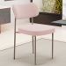 Cadeira Decorativa Sala De Jantar Melina Base Arena L02 Bouclê Rosê - Lyam Decor
