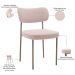 Cadeira Decorativa Sala De Jantar Melina Base Arena L02 Bouclê Rosê - Lyam Decor