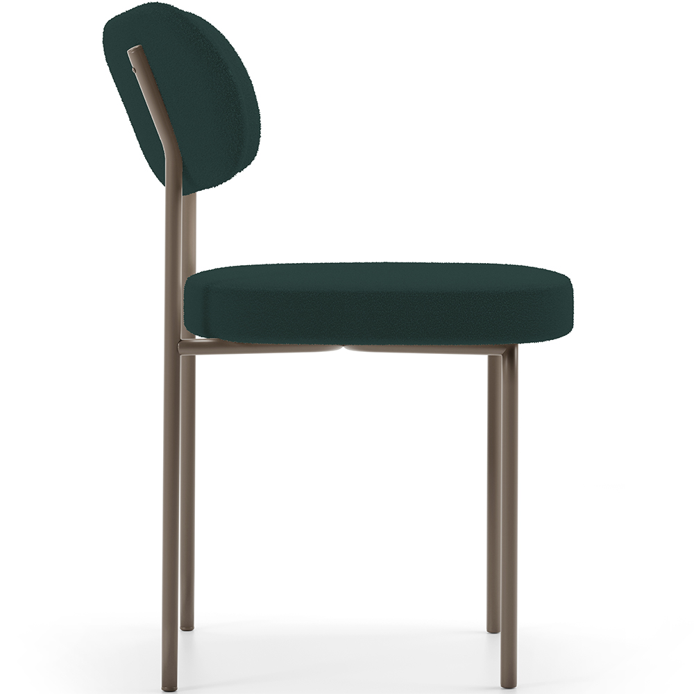 Cadeira Decorativa Sala De Jantar Melina Base Arena L02 Bouclê Verde - Lyam Decor
