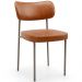 Cadeira Decorativa Sala De Jantar Melina Base Arena L02 Couríssimo Camel - Lyam Decor