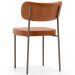 Cadeira Decorativa Sala De Jantar Melina Base Arena L02 Couríssimo Camel - Lyam Decor