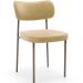 Cadeira Decorativa Sala De Jantar Melina Base Arena L02 Couríssimo Fendi - Lyam Decor