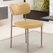 Cadeira Decorativa Sala De Jantar Melina Base Arena L02 Couríssimo Fendi - Lyam Decor