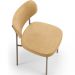 Cadeira Decorativa Sala De Jantar Melina Base Arena L02 Couríssimo Fendi - Lyam Decor