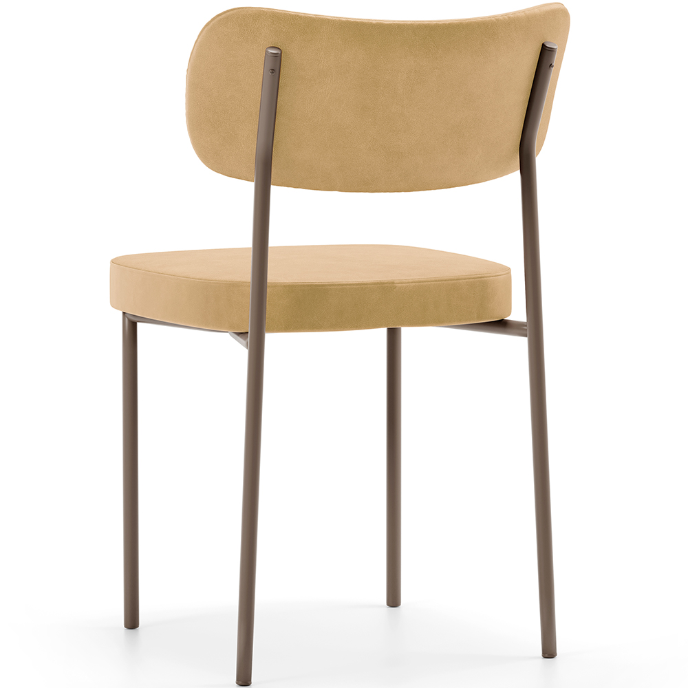 Cadeira Decorativa Sala De Jantar Melina Base Arena L02 Couríssimo Fendi - Lyam Decor