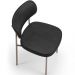 Cadeira Decorativa Sala De Jantar Melina Base Arena L02 Couríssimo Preto - Lyam Decor
