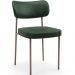 Cadeira Decorativa Sala De Jantar Melina Base Arena L02 Couríssimo Verde Musgo - Lyam Decor