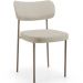 Cadeira Decorativa Sala De Jantar Melina Base Arena L02 Linho Bege - Lyam Decor