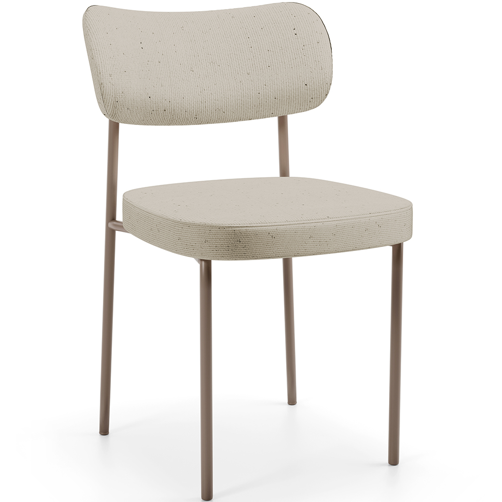 Cadeira Decorativa Sala De Jantar Melina Base Arena L02 Linho Bege - Lyam Decor