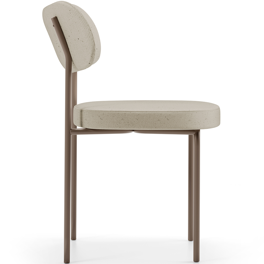 Cadeira Decorativa Sala De Jantar Melina Base Arena L02 Linho Bege - Lyam Decor