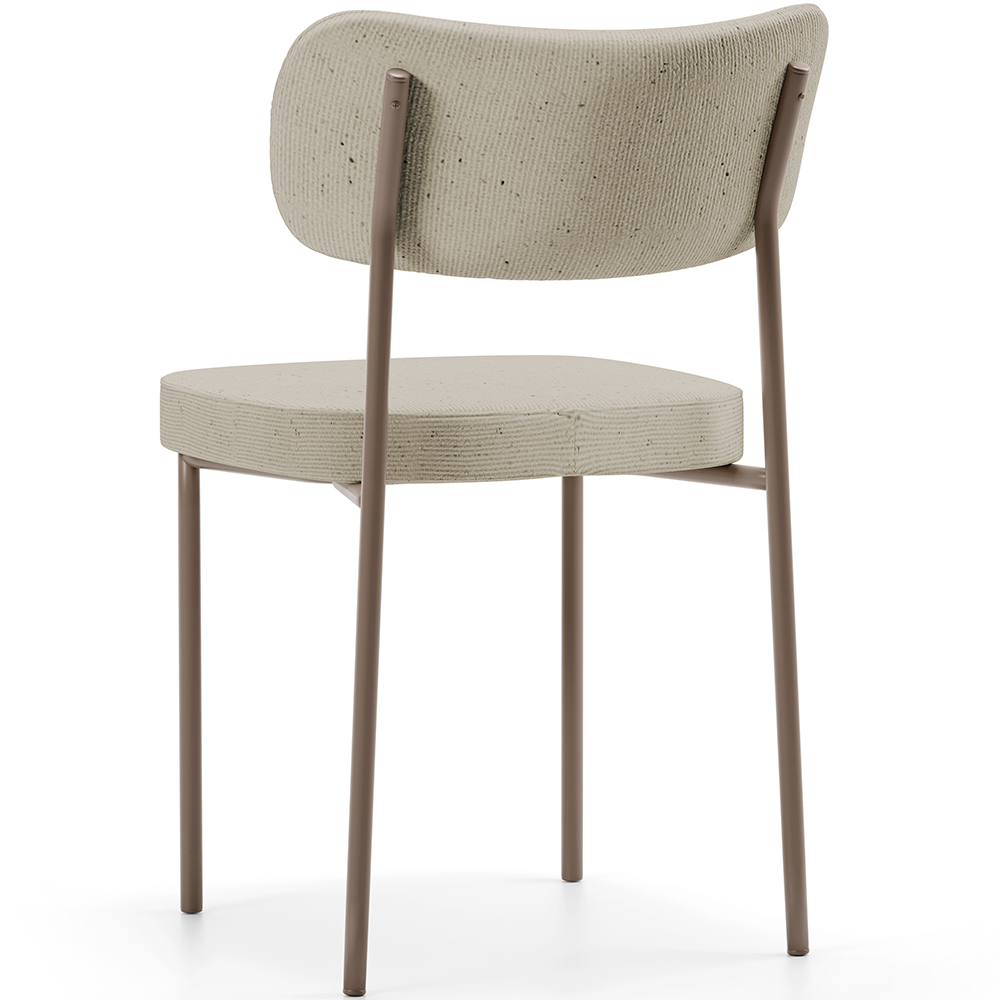 Cadeira Decorativa Sala De Jantar Melina Base Arena L02 Linho Bege - Lyam Decor