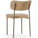 Cadeira Decorativa Sala De Jantar Melina Base Arena L02 Linho Bege Escuro - Lyam Decor