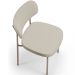 Cadeira Decorativa Sala De Jantar Melina Base Arena L02 Linho Champagne - Lyam Decor