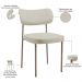 Cadeira Decorativa Sala De Jantar Melina Base Arena L02 Linho Champagne - Lyam Decor