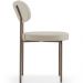 Cadeira Decorativa Sala De Jantar Melina Base Arena L02 Linho Champagne - Lyam Decor