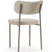 Cadeira Decorativa Sala De Jantar Melina Base Arena L02 Linho Champagne - Lyam Decor