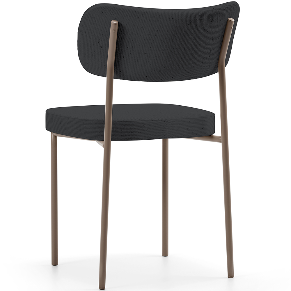Cadeira Decorativa Sala De Jantar Melina Base Arena L02 Linho Chumbo - Lyam Decor
