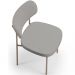 Cadeira Decorativa Sala De Jantar Melina Base Arena L02 Linho Cinza - Lyam Decor