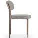 Cadeira Decorativa Sala De Jantar Melina Base Arena L02 Linho Cinza - Lyam Decor