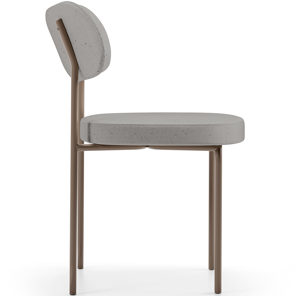 Cadeira Decorativa Sala De Jantar Melina Base Arena L02 Linho Cinza - Lyam Decor