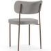 Cadeira Decorativa Sala De Jantar Melina Base Arena L02 Linho Cinza - Lyam Decor
