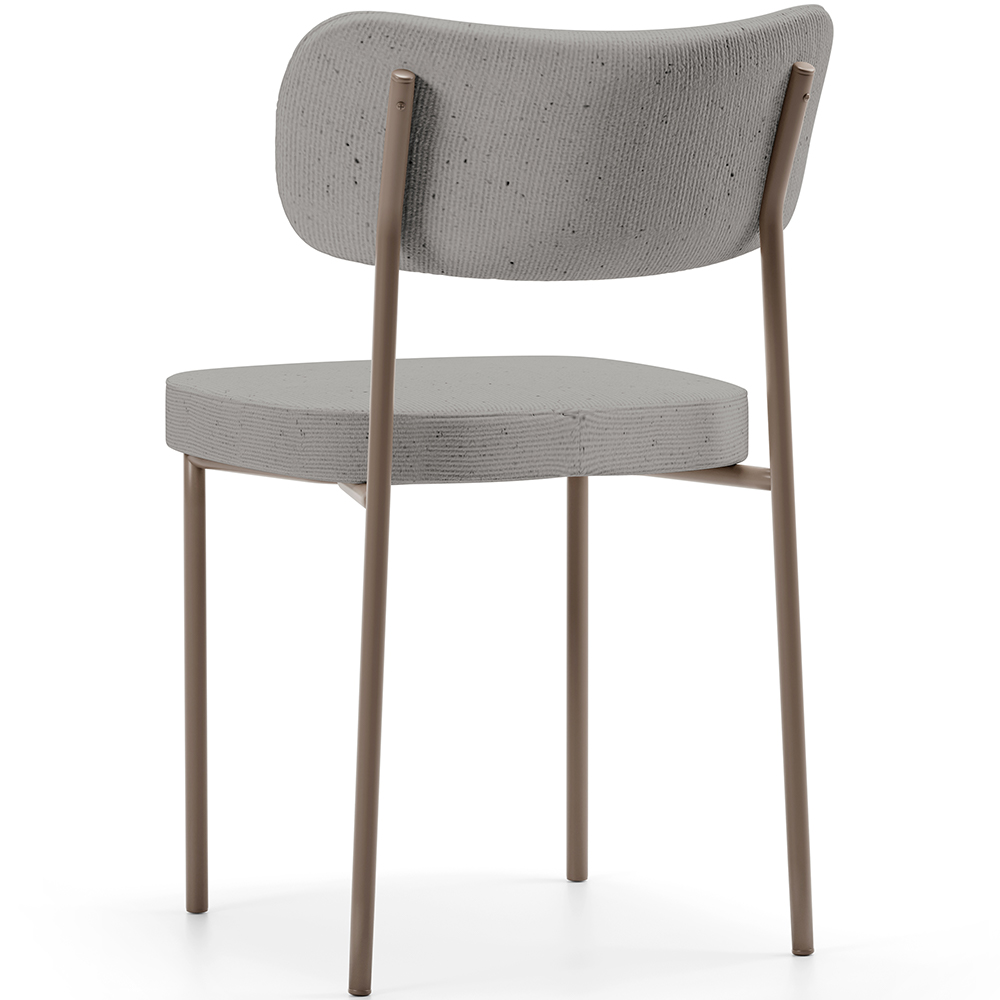 Cadeira Decorativa Sala De Jantar Melina Base Arena L02 Linho Cinza - Lyam Decor