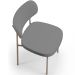 Cadeira Decorativa Sala De Jantar Melina Base Arena L02 Linho Cinza Escuro - Lyam Decor