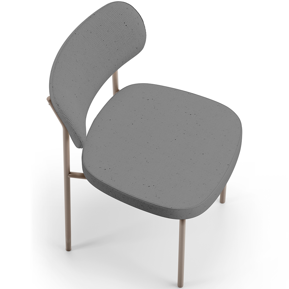 Cadeira Decorativa Sala De Jantar Melina Base Arena L02 Linho Cinza Escuro - Lyam Decor