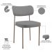 Cadeira Decorativa Sala De Jantar Melina Base Arena L02 Linho Cinza Escuro - Lyam Decor