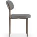 Cadeira Decorativa Sala De Jantar Melina Base Arena L02 Linho Cinza Escuro - Lyam Decor