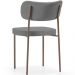 Cadeira Decorativa Sala De Jantar Melina Base Arena L02 Linho Cinza Escuro - Lyam Decor