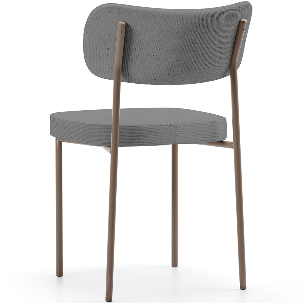 Cadeira Decorativa Sala De Jantar Melina Base Arena L02 Linho Cinza Escuro - Lyam Decor