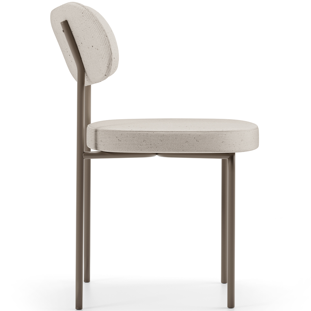 Cadeira Decorativa Sala De Jantar Melina Base Arena L02 Linho Cru - Lyam Decor