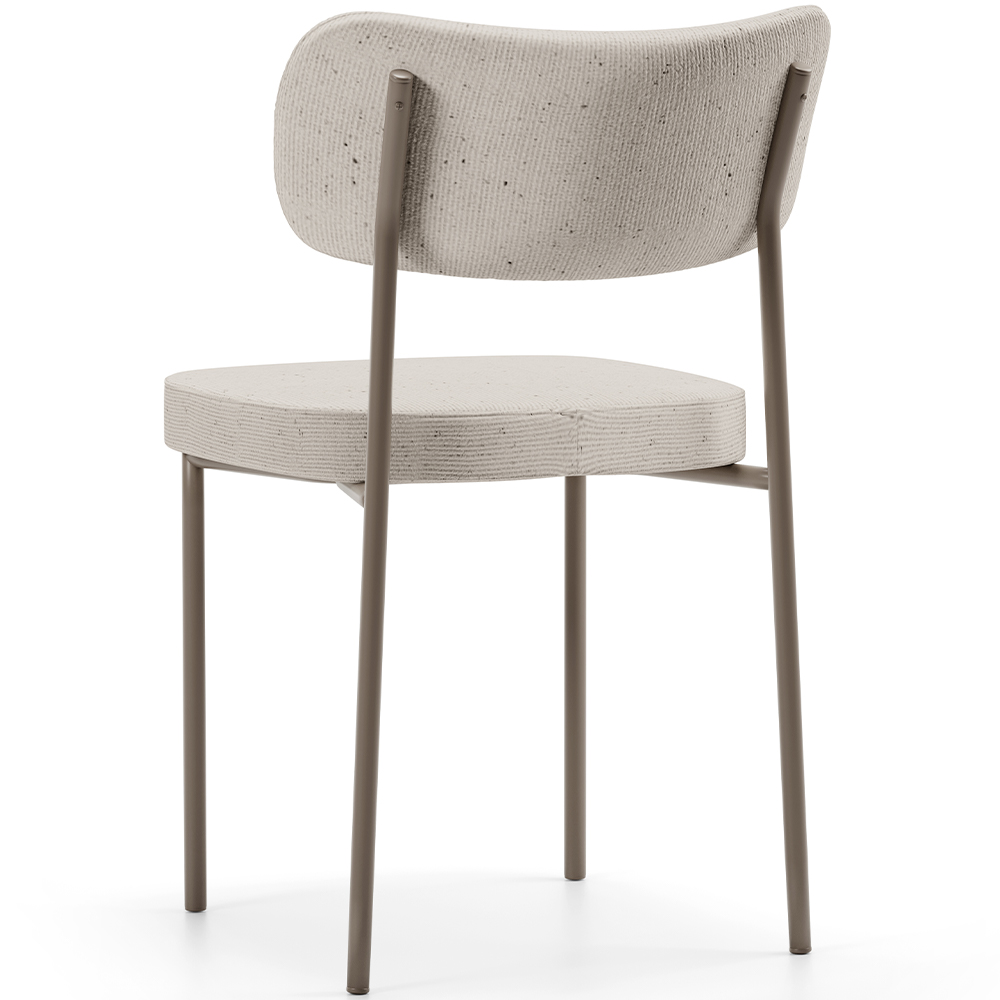 Cadeira Decorativa Sala De Jantar Melina Base Arena L02 Linho Cru - Lyam Decor