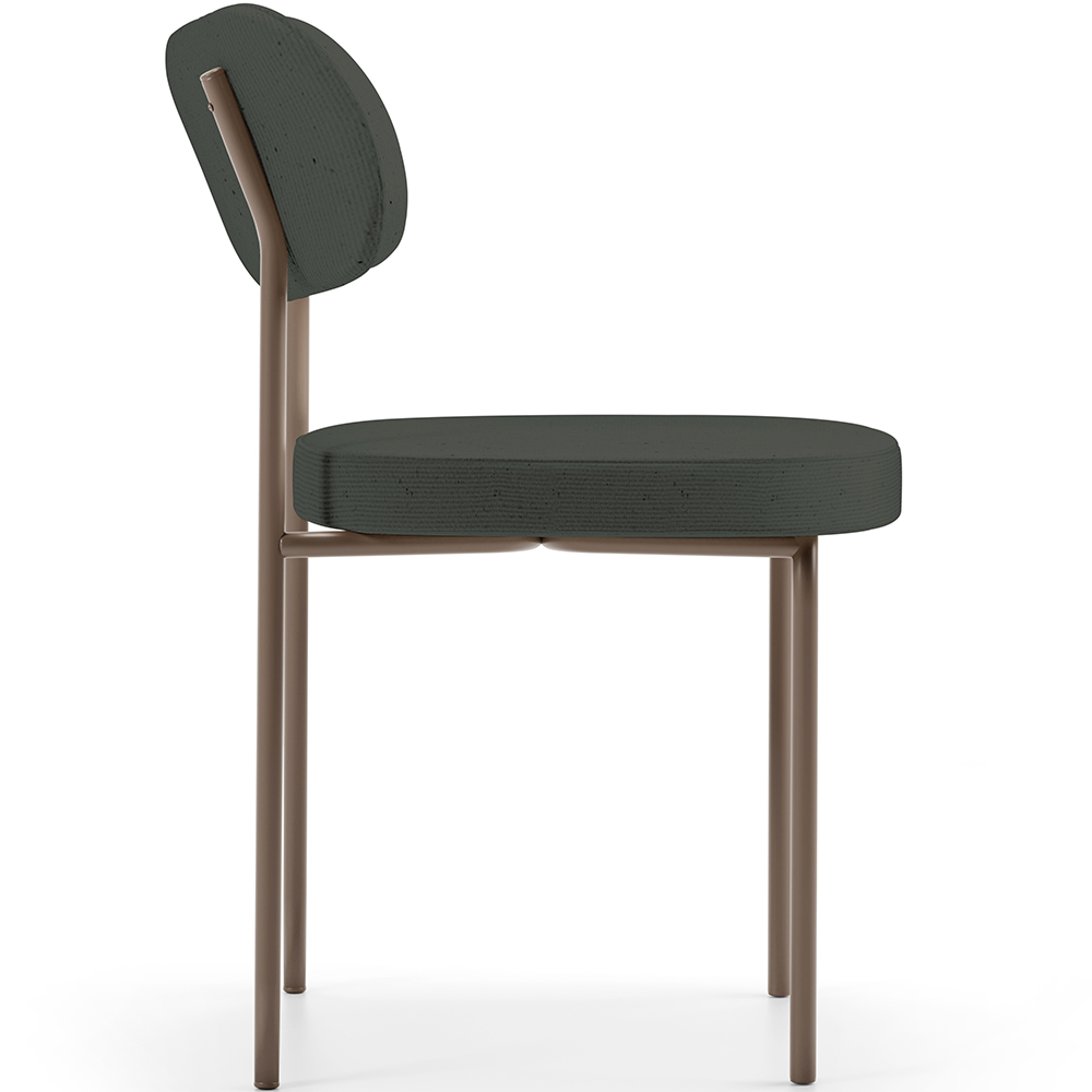 Cadeira Decorativa Sala De Jantar Melina Base Arena L02 Linho Verde Musgo - Lyam Decor