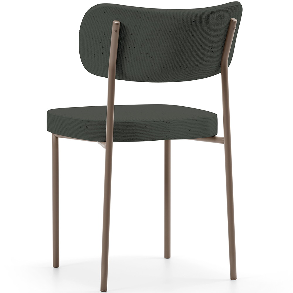 Cadeira Decorativa Sala De Jantar Melina Base Arena L02 Linho Verde Musgo - Lyam Decor