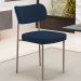 Cadeira Decorativa Sala De Jantar Melina Base Arena L02 Suede Azul Marinho - Lyam Decor
