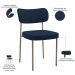 Cadeira Decorativa Sala De Jantar Melina Base Arena L02 Suede Azul Marinho - Lyam Decor