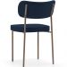 Cadeira Decorativa Sala De Jantar Melina Base Arena L02 Suede Azul Marinho - Lyam Decor