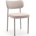 Cadeira Decorativa Sala De Jantar Melina Base Arena L02 Suede Bege - Lyam Decor