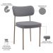 Cadeira Decorativa Sala De Jantar Melina Base Arena L02 Suede Cinza - Lyam Decor