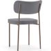 Cadeira Decorativa Sala De Jantar Melina Base Arena L02 Suede Cinza - Lyam Decor