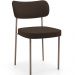 Cadeira Decorativa Sala De Jantar Melina Base Arena L02 Suede Marrom - Lyam Decor