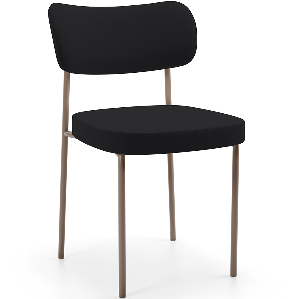 Cadeira Decorativa Sala De Jantar Melina Base Arena L02 Suede Rosê - Lyam Decor