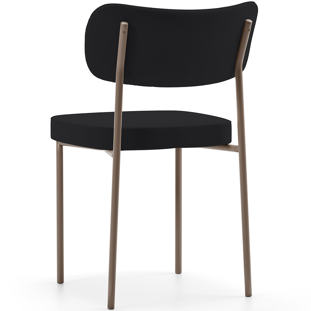 Cadeira Decorativa Sala De Jantar Melina Base Arena L02 Suede Rosê - Lyam Decor
