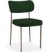 Cadeira Decorativa Sala De Jantar Melina Base Arena L02 Suede Verde Musgo - Lyam Decor